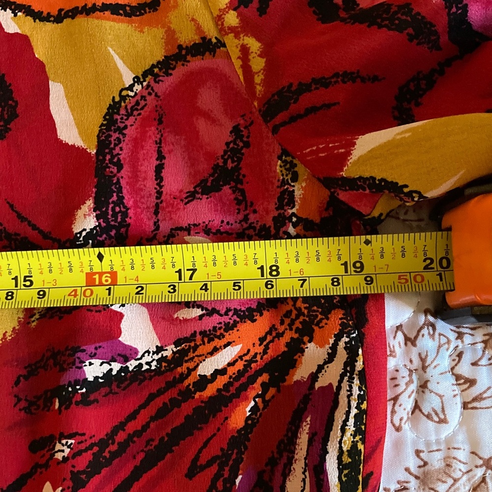 Vibrant Floral Blouse - Red and Yellow - Picture 3 of 8